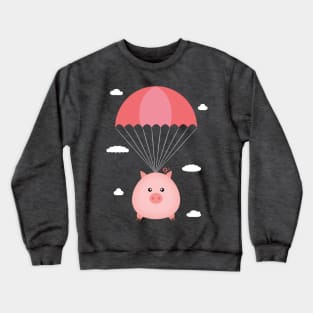 Baby Pig in a Parachute Crewneck Sweatshirt